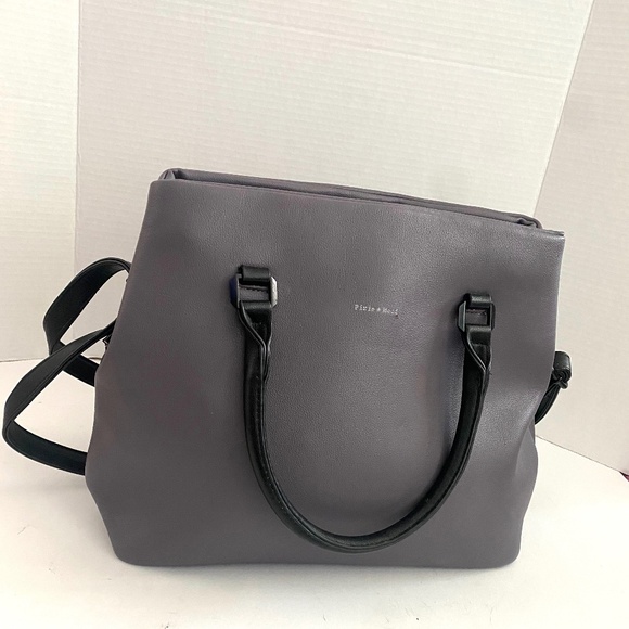 Pixie Mood Tote Handbag grey lavender vegan leather - Picture 1 of 11